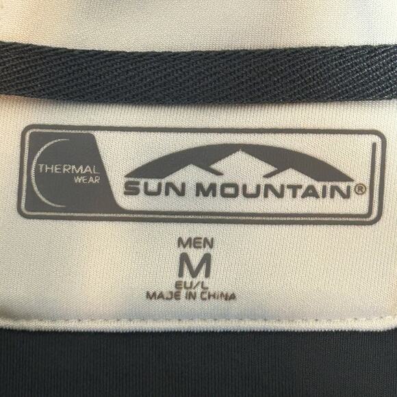 Sun Mountain Men's Golf 1/4 Zip Thermal Wear Pullover Med Charcoal Gray - Picture 5 of 6